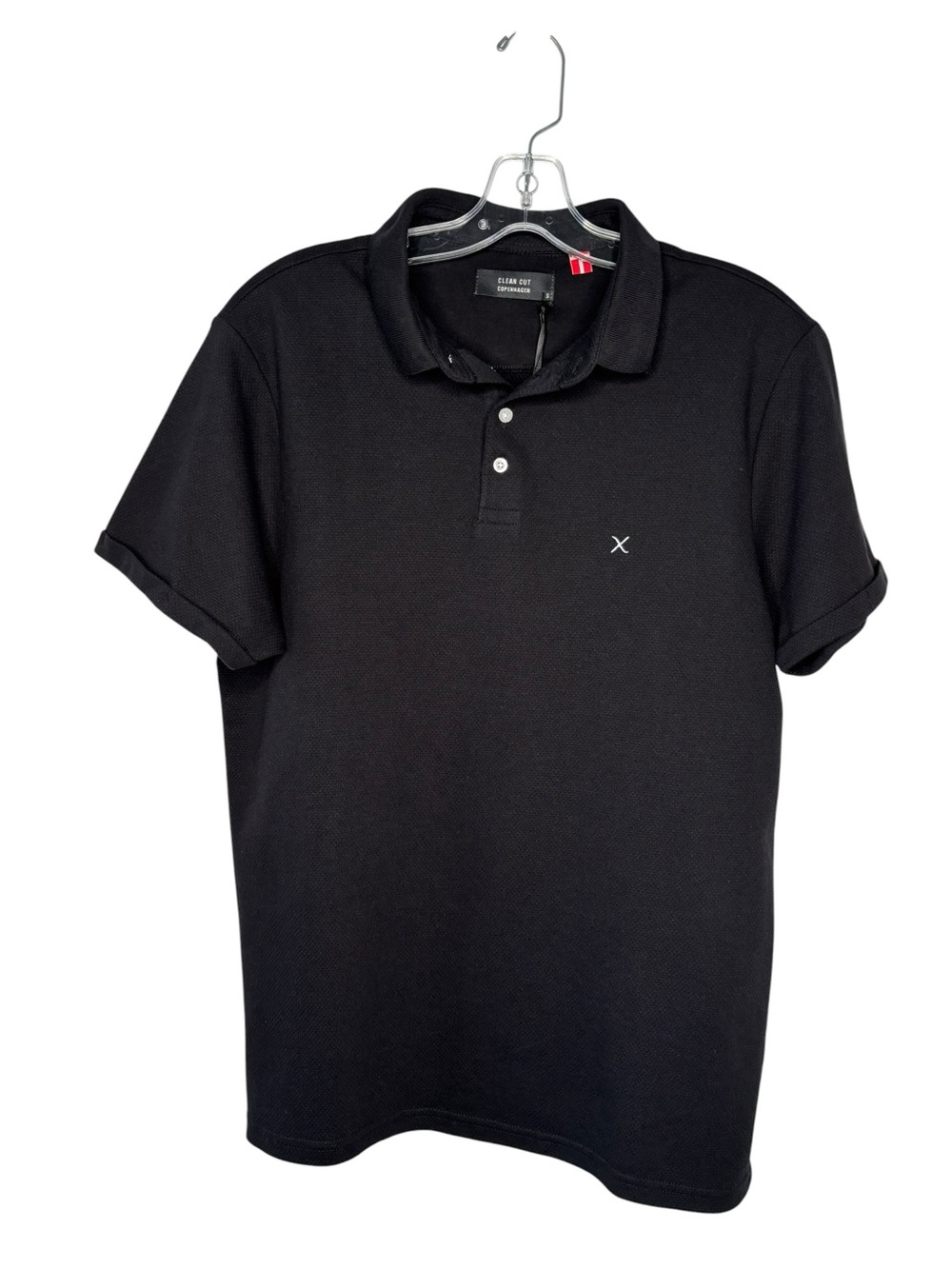 Copenhagen Stretch POLO BLACK OEKO-TEX cotton blend stretch Small elevated basic - Picture 8 of 15